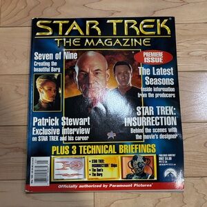 3/$40 - Star Trek The Magazine Premiere Issue 1999 Collectible Patrick Stewart
